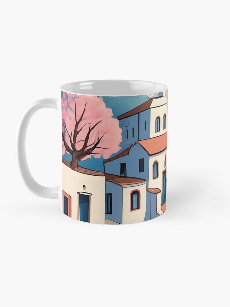 Thumbnail 3 of 6, Coffee Mug, Old Traditional Greece Cycladic home Drawing designed and sold by Patricks-Art.