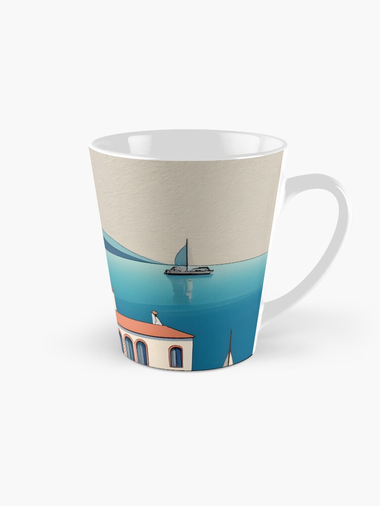 Thumbnail 1 of 4, Coffee Mug, Old Traditional Greece Cycladic home Drawing designed and sold by Patricks-Art.