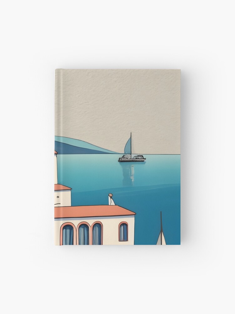 Thumbnail 1 of 3, Journal, Old Traditional Greece Cycladic home Drawing designed and sold by Patricks-Art.