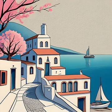 Artwork thumbnail, Old Traditional Greece Cycladic home Drawing by Patricks-Art