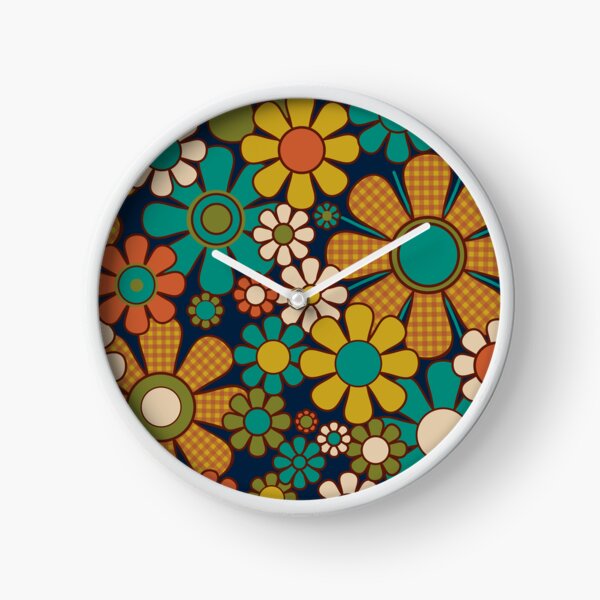 Item preview, Retro Garden Gingham Flowers 60s 70s Floral Vintage Maximalist Pattern 2 designed and sold by kierkegaard.