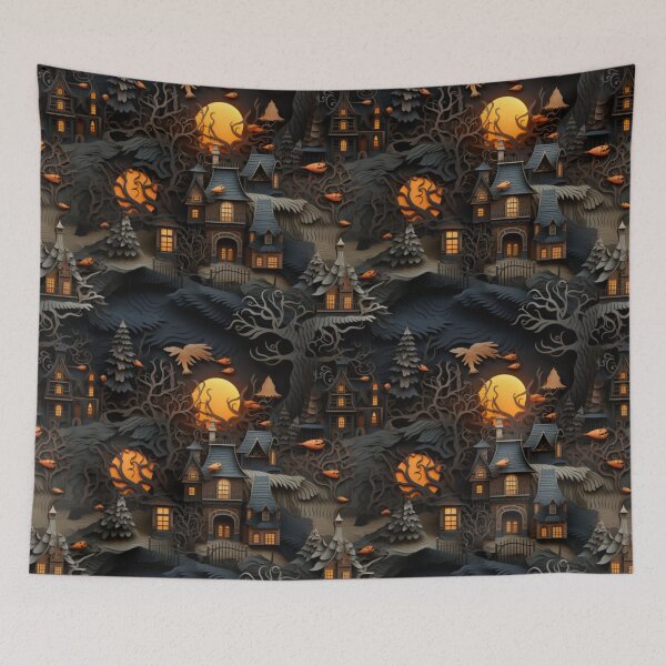 Item preview, Halloween: Eerie Cottage (Haunted House) designed and sold by Digital Contours.