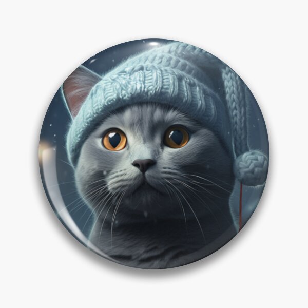 Item preview, Russian Blue Christmas Cat Collection designed and sold by ZenEverAI.