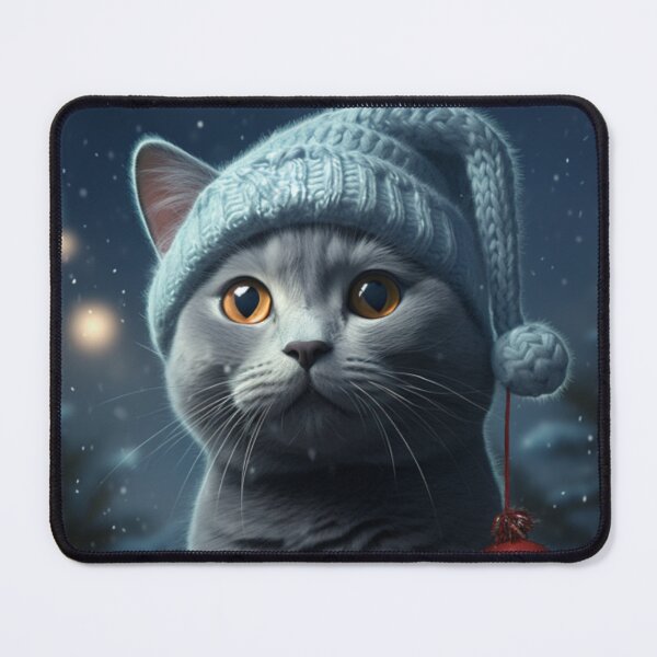 Item preview, Russian Blue Christmas Cat Collection designed and sold by ZenEverAI.