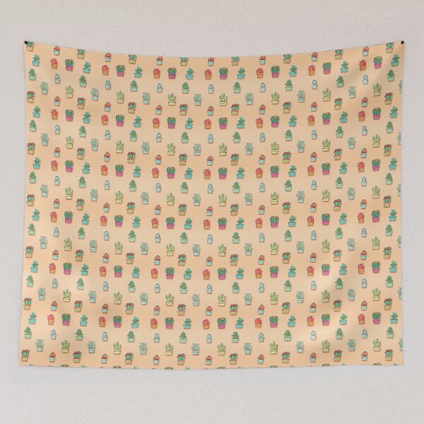 Item preview, Cute Cactus Enamel Pins Pattern Illustration designed and sold by SowCow.