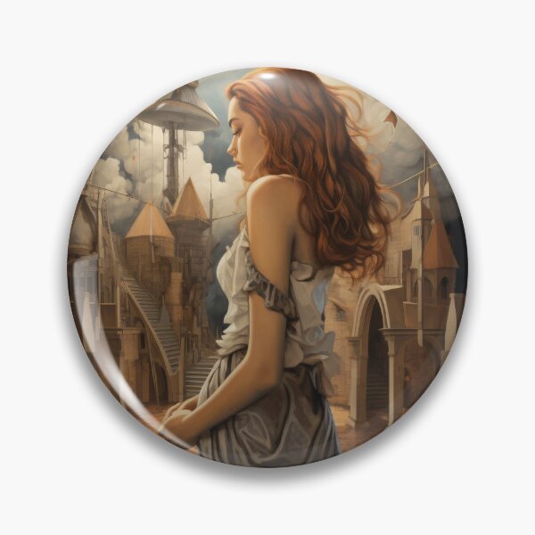Item preview, Goddess in Checkered Elegance: A Surreal Fusion of Ethereal Beauty and Fantastical Castle designed and sold by oanaunciuleanu.