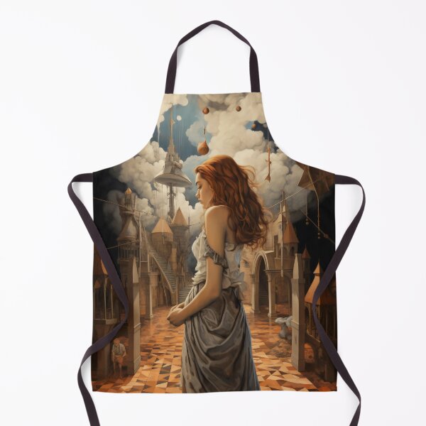 Item preview, Goddess in Checkered Elegance: A Surreal Fusion of Ethereal Beauty and Fantastical Castle designed and sold by oanaunciuleanu.