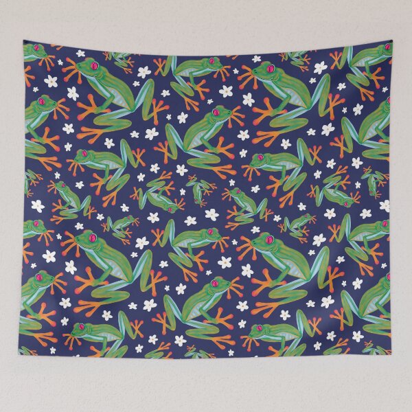 Item preview, Treefrogs on Navy designed and sold by SarahWhittle.