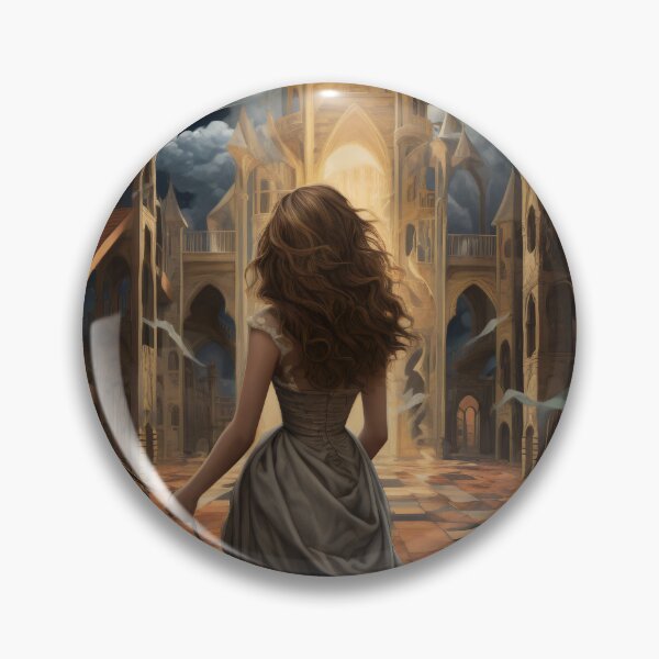 Item preview, Goddess in Checkered Elegance: A Surreal Fusion of Ethereal Beauty and Fantastical Castle designed and sold by oanaunciuleanu.