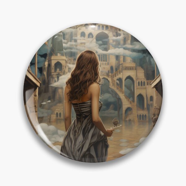 Item preview, Goddess in Checkered Elegance: A Surreal Fusion of Ethereal Beauty and Fantastical Castle designed and sold by oanaunciuleanu.