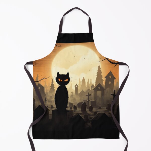 Item preview, A cat in a cemetery during a full moon designed and sold by FlyingRaven1.