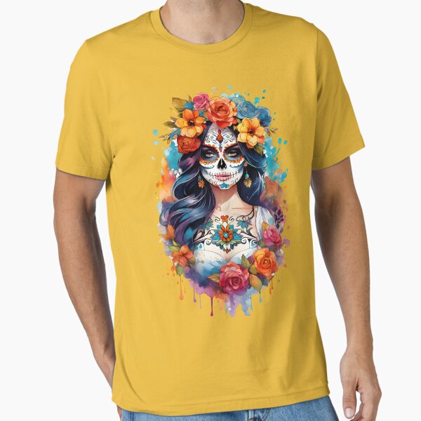 Item preview, Beautiful sugar skull girl designed and sold by PedroRJ.
