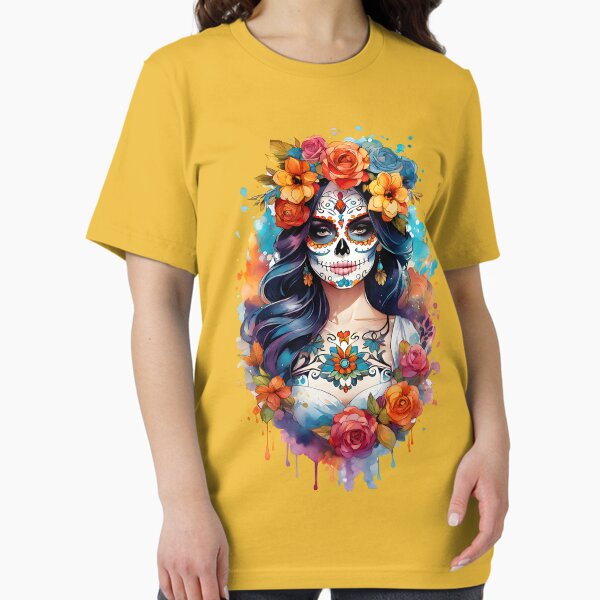 Item preview, Beautiful sugar skull girl designed and sold by PedroRJ.