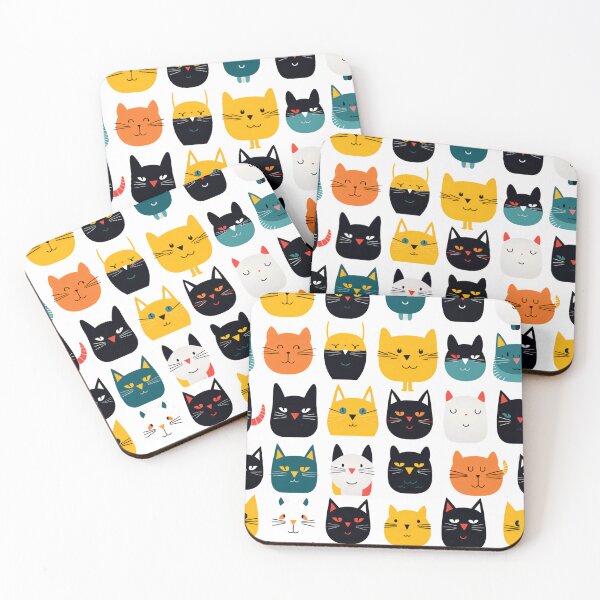 Item preview, Cute colorful cats pattern designed and sold by teesandlove.