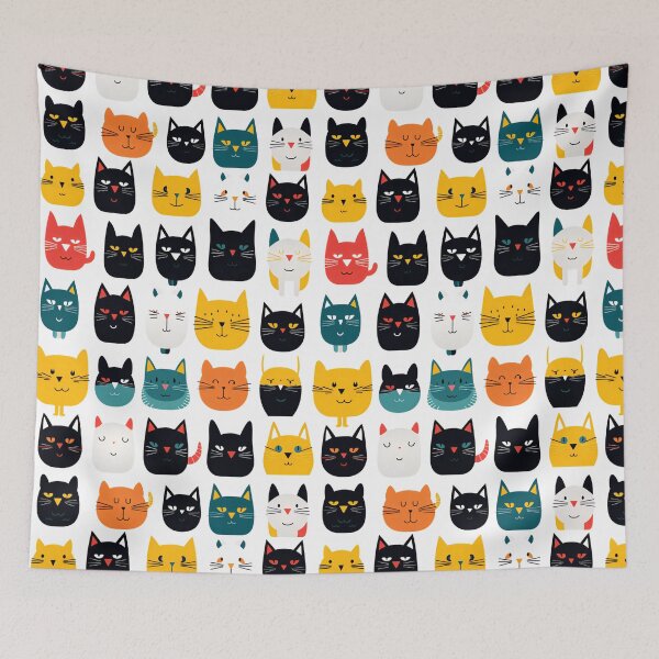 Item preview, Cute colorful cats pattern designed and sold by teesandlove.