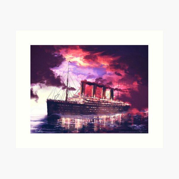 Item preview, The Last Sunset - Titanic Painting | Art by Eliott Sontot designed and sold by Eliott Sontot.