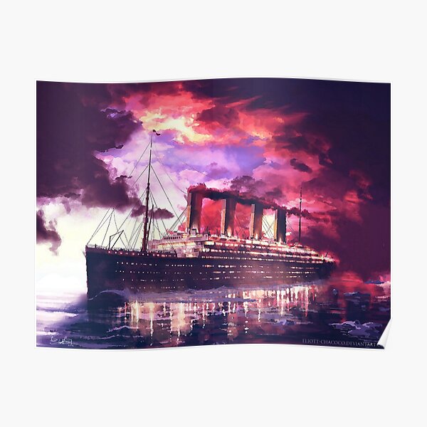 The Last Sunset - Titanic Painting | Art by Eliott Cha'coco Poster