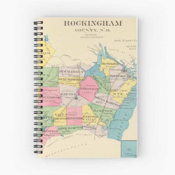 Item preview, Vintage Map of Rockingham County NH (1892) designed and sold by BravuraMedia.