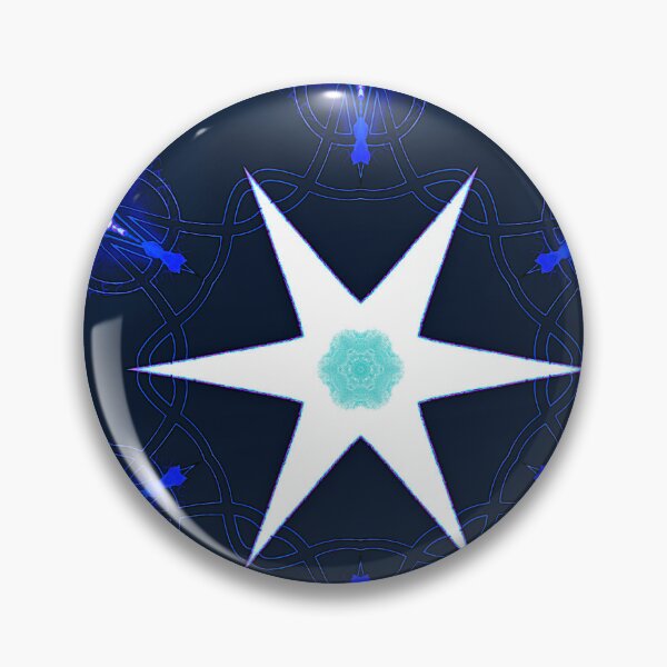 Item preview, white star on blue kaleidoscope background designed and sold by Gabriel BOCQUAIRE.
