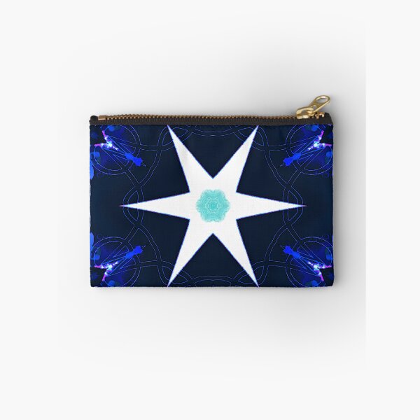 Item preview, white star on blue kaleidoscope background designed and sold by Gabriel BOCQUAIRE.