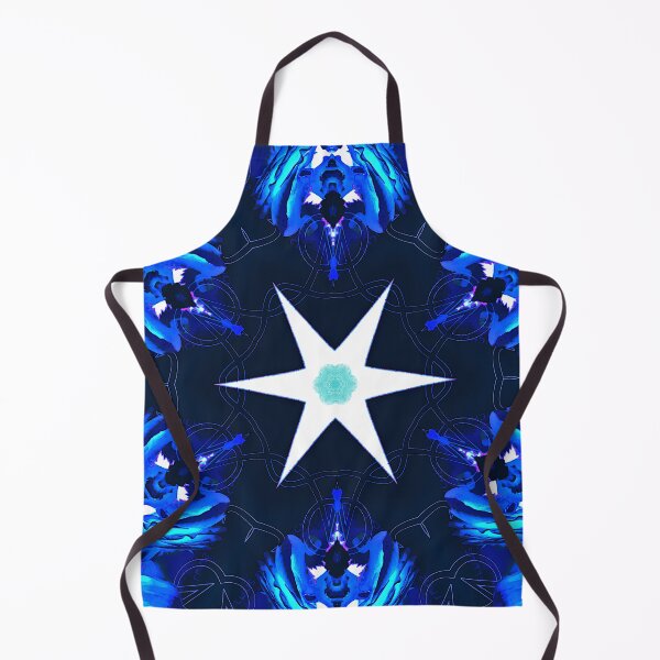 Item preview, white star on blue kaleidoscope background designed and sold by Gabriel BOCQUAIRE.