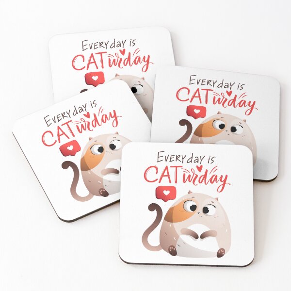 Item preview, Everday is Caturday, Funny Cat T-Shirt designed and sold by Featheryy.