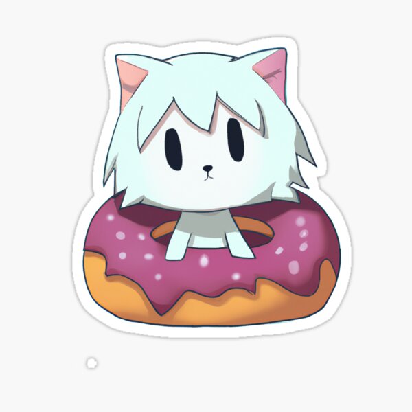 Cat donut 猫のドーナツ Cotton Candy Sticker – Hii Bbychan LLC