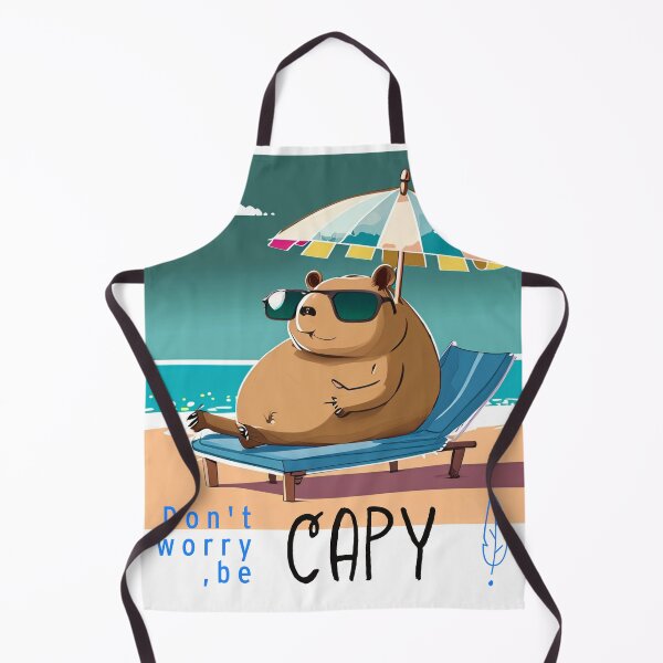 Item preview, Dont Worry be Capy - Capybara wearing Sunglasses on the beach designed and sold by happy-capy.