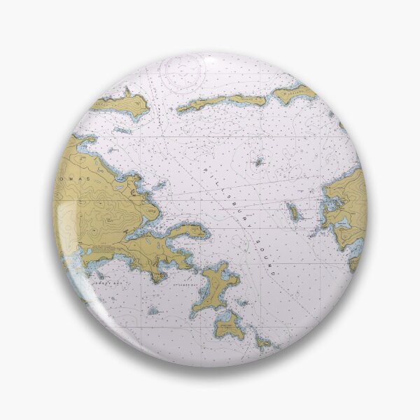 Item preview, Pillsbury Sound USVI Nautical Map (1997) designed and sold by BravuraMedia.