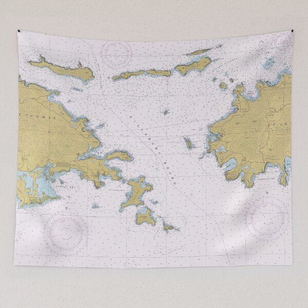Item preview, Pillsbury Sound USVI Nautical Map (1997) designed and sold by BravuraMedia.
