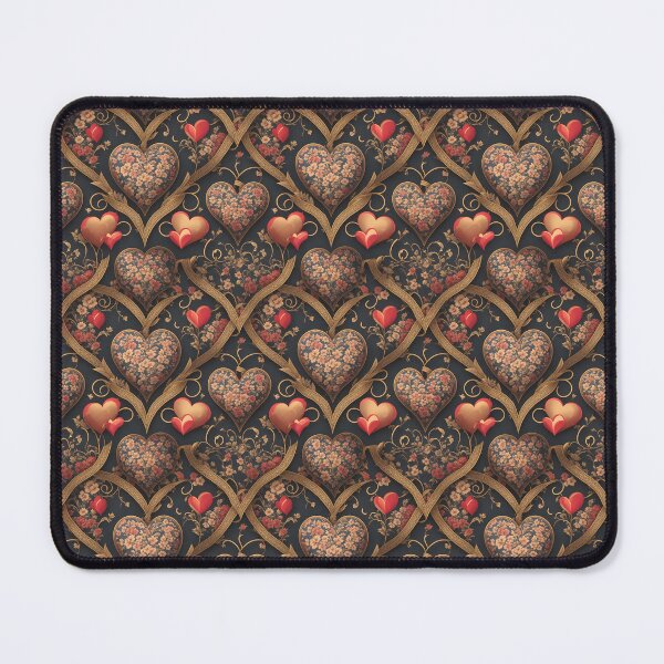 Item preview, Medieval Floral Hearts Pattern designed and sold by ALesterDesign.