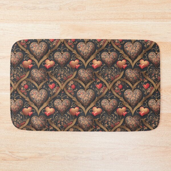 Item preview, Medieval Floral Hearts Pattern designed and sold by ALesterDesign.