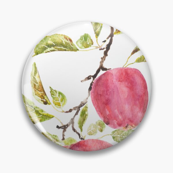 Item preview, red apple watercolor painting hand painted  designed and sold by SelenePaintings .
