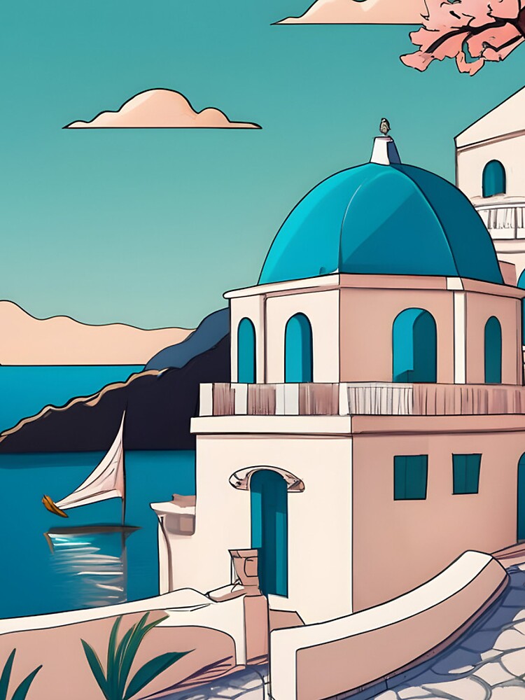 Thumbnail 4 of 4, iPhone Case, Old Traditional Greece house Cycladic homes Drawing designed and sold by Patricks-Art.