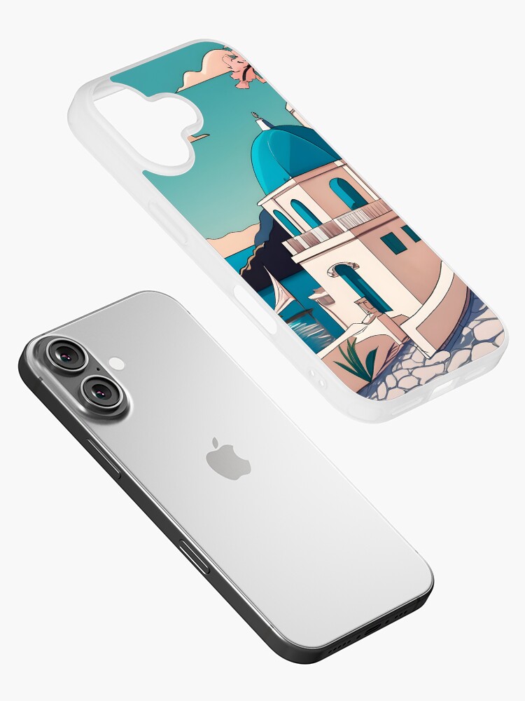 Thumbnail 2 of 5, iPhone Case, Old Traditional Greece house Cycladic homes Drawing designed and sold by Patricks-Art.