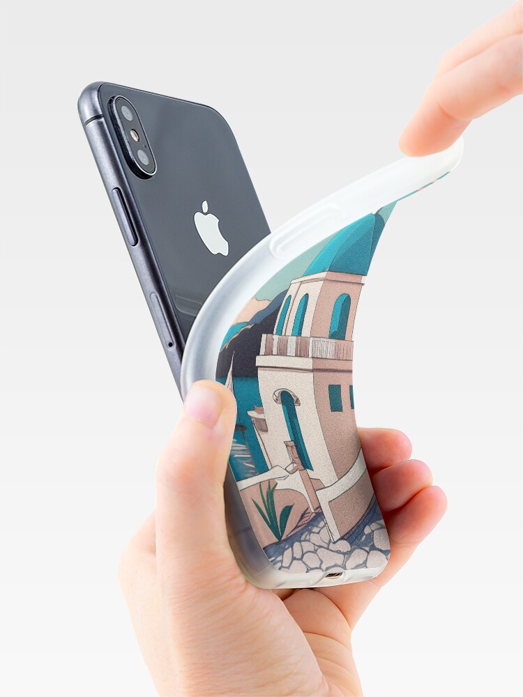 Thumbnail 4 of 5, iPhone Case, Old Traditional Greece house Cycladic homes Drawing designed and sold by Patricks-Art.