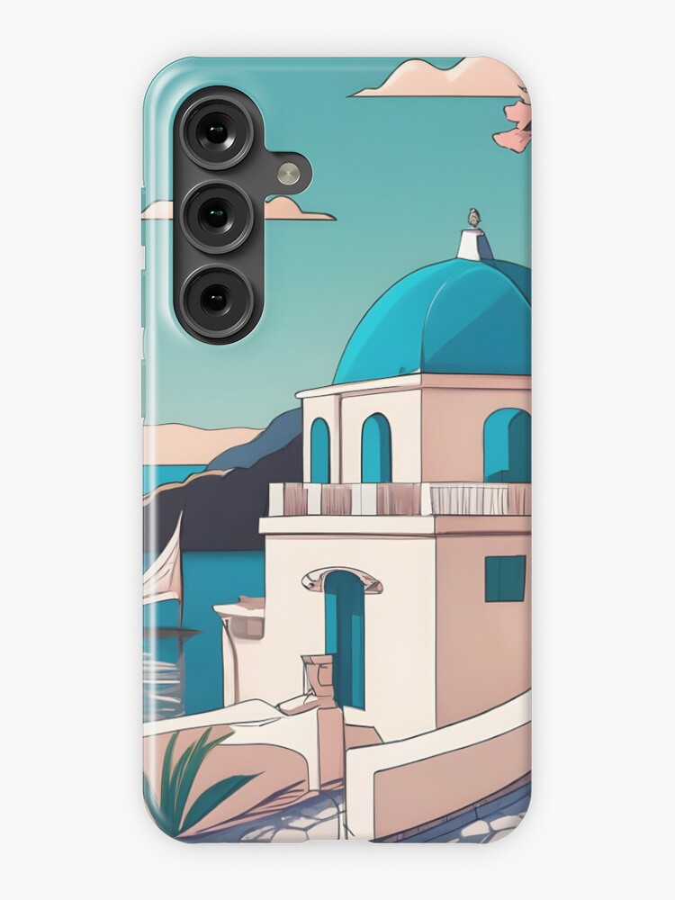 Thumbnail 1 of 4, Samsung Galaxy Phone Case, Old Traditional Greece house Cycladic homes Drawing designed and sold by Patricks-Art.