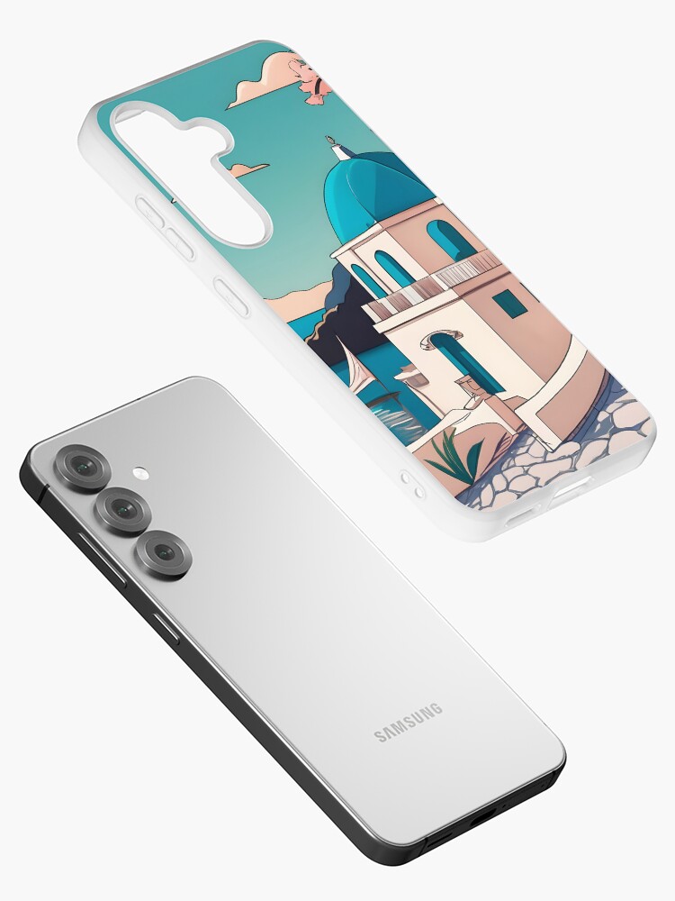 Thumbnail 2 of 4, Samsung Galaxy Phone Case, Old Traditional Greece house Cycladic homes Drawing designed and sold by Patricks-Art.
