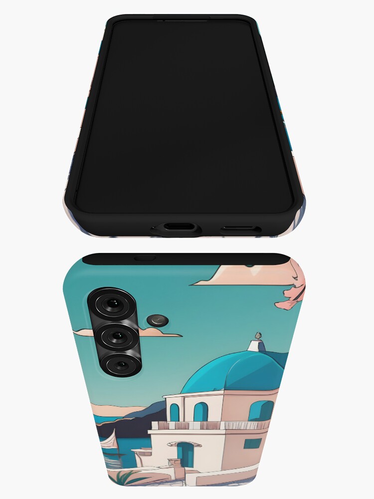 Thumbnail 3 of 4, Samsung Galaxy Phone Case, Old Traditional Greece house Cycladic homes Drawing designed and sold by Patricks-Art.