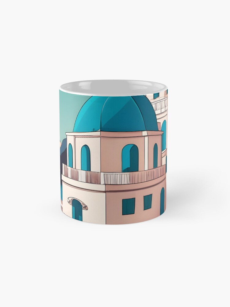 Thumbnail 4 of 6, Coffee Mug, Old Traditional Greece house Cycladic homes Drawing designed and sold by Patricks-Art.