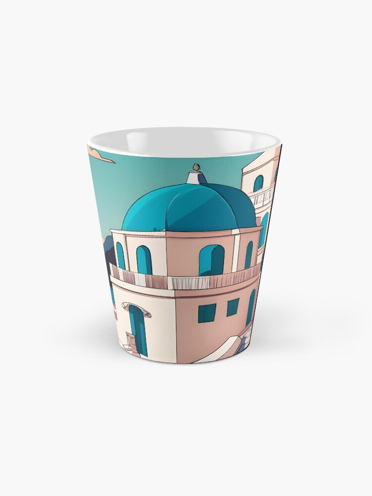 Thumbnail 2 of 4, Coffee Mug, Old Traditional Greece house Cycladic homes Drawing designed and sold by Patricks-Art.