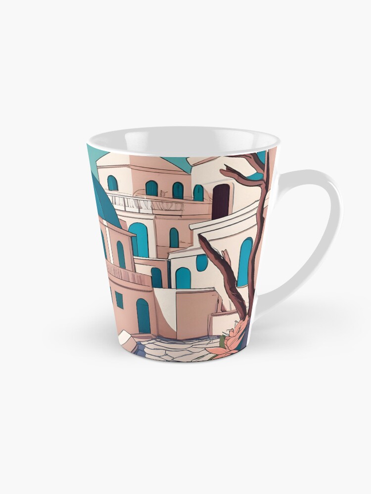 Thumbnail 1 of 4, Coffee Mug, Old Traditional Greece house Cycladic homes Drawing designed and sold by Patricks-Art.