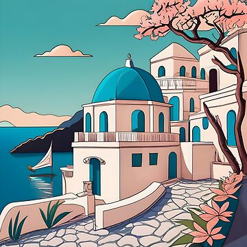 Artwork thumbnail, Old Traditional Greece house Cycladic homes Drawing by Patricks-Art