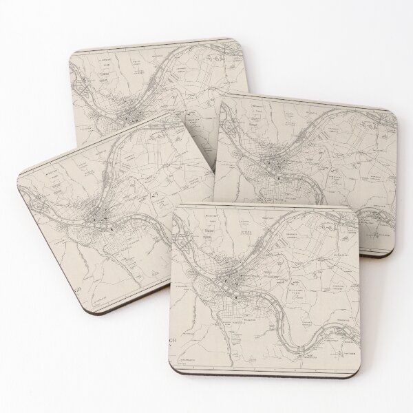 Item preview, Vintage Map of Pittsburgh PA (1924) designed and sold by BravuraMedia.