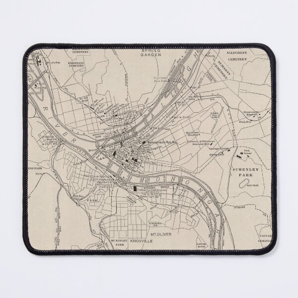 Item preview, Vintage Map of Pittsburgh PA (1924) designed and sold by BravuraMedia.