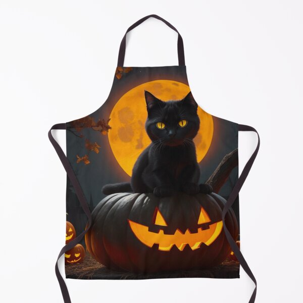 Item preview, Little Black Cat on Halloween Night designed and sold by noomnoi.