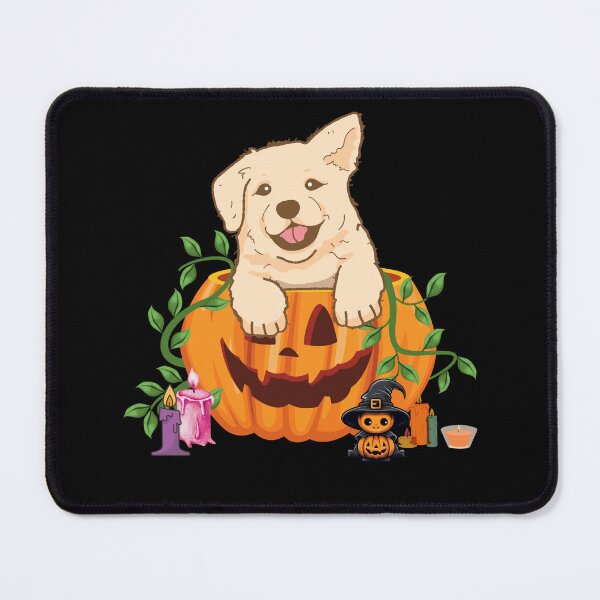 Item preview, Golden Retriever puppy in pumkin designed and sold by Golden-Heaven.