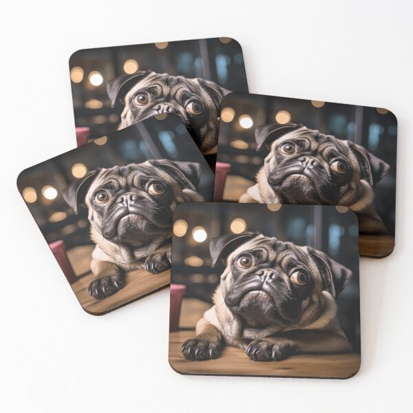 Item preview, Pug waiting for something to eat designed and sold by Cocco Banana.