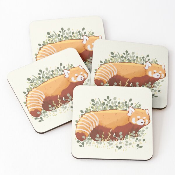 Item preview, Cute Red panda and plants  designed and sold by Mayarart.