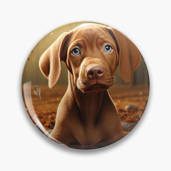 Item preview, Vizsla Puppy In Autumn designed and sold by ZenEverAI.